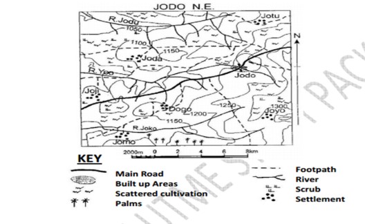 The highest point on the map is